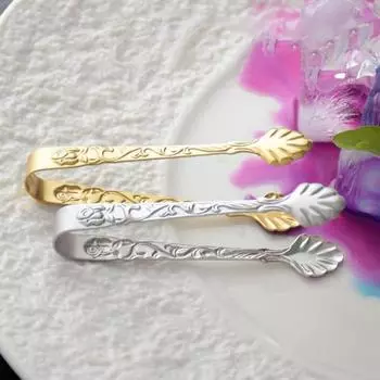 Зажим для сахара, рельефный инструмент для посудомоечной машины из нержавеющей стали, инструмент для кофе, чая, ледяной зажим для кухни серебряный