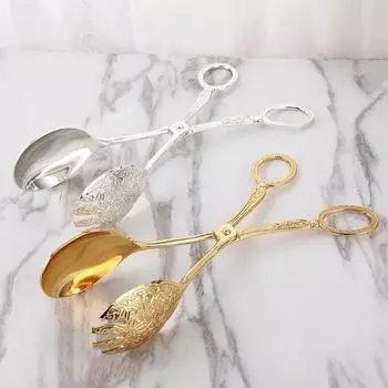 Зажим для салата из цинкового сплава, металлический, изысканный, для вечеринок, для подноса, торта, дня рождения, столовых приборов, многофункциональный золотой