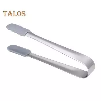 Зажим для сервировки еды Высокопрочный многоцелевой широкое применение Практичный мини-зажим для сервировки еды Щипцы для кубиков льда и сахара Аксессуары для бара серебряный