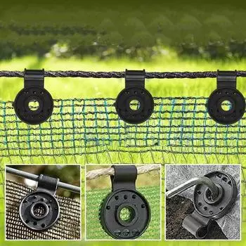 Зажим для сетки от солнца, садовые инструменты, тенты для теплицы, тканевый фиксатор, пластиковая втулка, крючок для установки сетки для забора белый