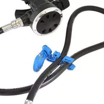 Зажим для шланга для подводного плавания с аквалангом, держатель для шланга для подводного плавания с двумя зажимами для шланга с пряжкой-крючком для подводного плавания с аквалангом 5