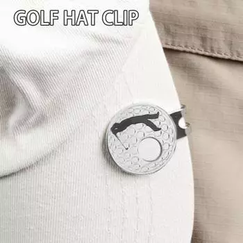 Зажим для шляпы для гольфа, магнитный держатель для мяча для гольфа, мужские и женские шляпы для гольфа, брюки, сумки, козырьки, ремни, металлический зажим, аксессуары для гольфа, подарок для энтузиастов Mens золотистый