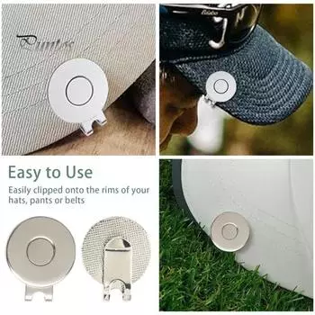 Зажим для шляпы для гольфа, магнитный держатель для мяча для гольфа, мужские и женские шляпы для гольфа, брюки, сумки, козырьки, ремни, металлический зажим, аксессуары для гольфа, подарок для энтузиастов серебряный