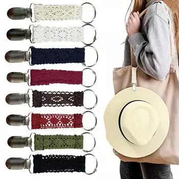 Зажим для шляпы Дорожные аксессуары Кружевной зажим для дорожной шляпы Многоцелевой зажим One Size чёрный