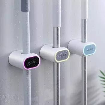 Зажим для швабры Andy, настенный подвес для унитаза, бесплатная перфорация, крючок для швабры, подвесная рама для швабры, фиксированная пряжка, бесследное хранение зелёный