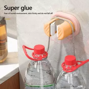 Зажим для швабры, прочный, сверхнесущий, не оставляющий следов, настенный кронштейн, многофункциональный крючок без перфорации, принадлежности для ванной комнаты светло-зеленый