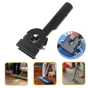 Зажим для швабры, зажим для метлы, адаптер для швабры в ванной, зажим для швабры для чистки пола, зажим для швабры, ручка для швабры, зажим, рычаг чёрный