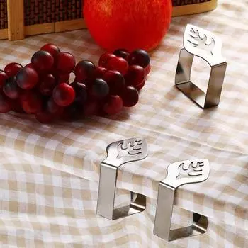 Зажим для скатерти, полый цветок, лист, бабочка, форма луны, сверхмощный ветрозащитный держатель из нержавеющей стали для обеденного стола, зажим, кухонные гаджеты Moon