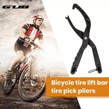 Зажим для снятия шин GUB Высокопрочная эргономичная ручка Противоскользящий дизайн Рычаг для велосипедных шин чёрный