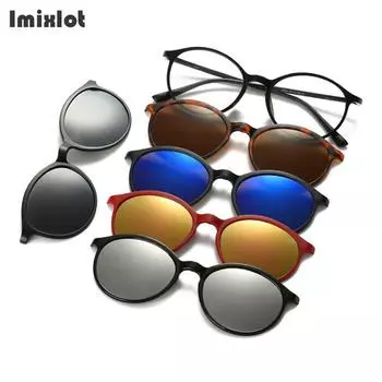 Зажим для солнцезащитных очков с 5 линзами Зеркальный зажим для солнцезащитных очков Зажим для поляризационных очков