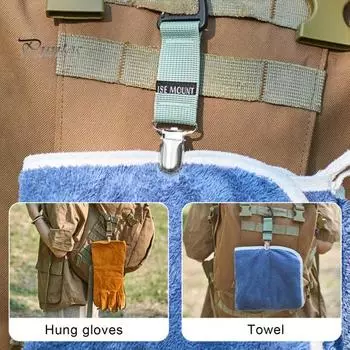 Зажим для соломенной шляпы на открытом воздухе, портативный сверхмощный ремень с пряжкой для рук, многофункциональная перчатка, полотенце, держатель для солнцезащитной шляпы, зажим для переноски жёлтый