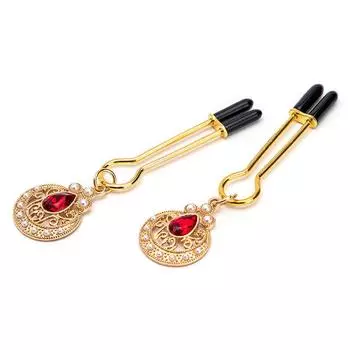 Зажим для сосков Секс-игрушки SM Двигатель пыток Металлический зажим «Инь-Император» Зажим для губ Инь