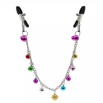 Зажим для сосков, сексуальный колокольчик, зажим для сосков, украшение для груди, женская соблазнительная пара, страсть, игрушка для взрослых, секс-инструмент, помощь в любви Small Nipple Clamp Color