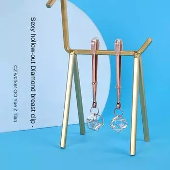 Зажим для сосков Smsex Toys, выдолбленный металлический зажим для сосков Зажим для сосков Пара Флирт Регулируемый зажим