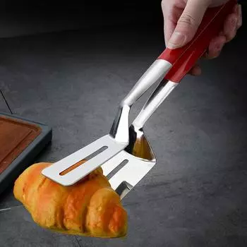 Зажим для стейка из нержавеющей стали Зажим для лопатки для блинов и барбекю Щипцы для барбекю Зажим для лопатки для жарки рыбы Зажим для хлеба Бытовые кухонные принадлежности