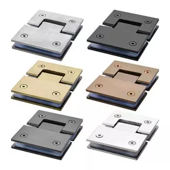 Зажим для стекла 180 градусов, зажим для витрины из нержавеющей стали 304, зажим для душевого шкафа Brushed silver