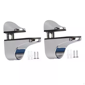 Зажим для стеклянной полки для стекла толщиной 3-21 мм, держатель для ванной комнаты, аппаратные полки, Polished