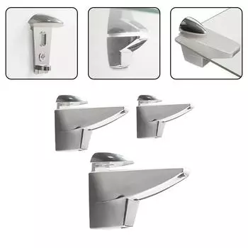 Зажим для стеклянной полки из цинкового сплава, регулируемый кронштейн для стеклянной перегородки стола, держатель для деревянных полок, крепеж S