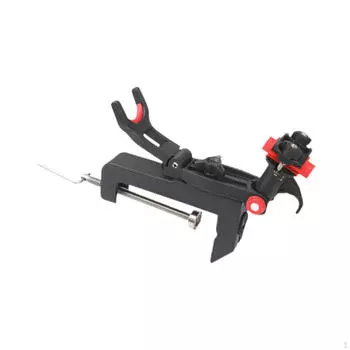 Зажим для стойки держателя удочки для лодки на поворотной опоре с регулируемым углом наклона