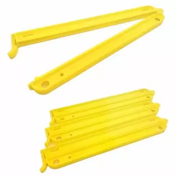 Зажим для сумки, длинный, размер 22 см, тип большой, формат А4, желтый, набор из 3 зажимов, которые можно использовать для удержания пакетов со сладостями и кормом для домашних животных [JASDESIGN] JM-069 (желтый)