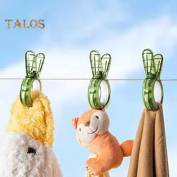 Зажим для сушки одежды, большое отверстие, подвесной стабильный практичный колышек для одежды, зажим для одеяла, принадлежности для общежития белый