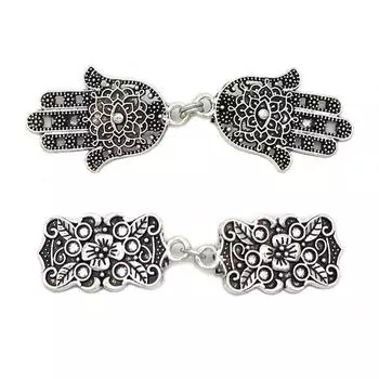 Зажим для свитера на пуговицах в стиле ретро, модный шелковый шарф с цветочным принтом и пряжкой, зажим для шали, женский зажим для воротника рубашки с защитой от пустых рубашек