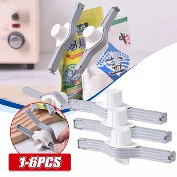 Зажим для упаковки приправ, зажим для упаковки закусок и специй, зажим для хранения кофейных пакетов, зажим с крышкой, кухонные принадлежности, инструменты для свежей еды 1pc