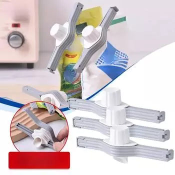 Зажим для упаковки приправ, зажим для упаковки закусок и специй, зажим для хранения кофейных пакетов, зажим с крышкой, кухонные принадлежности, инструменты для свежей еды 5pcs
