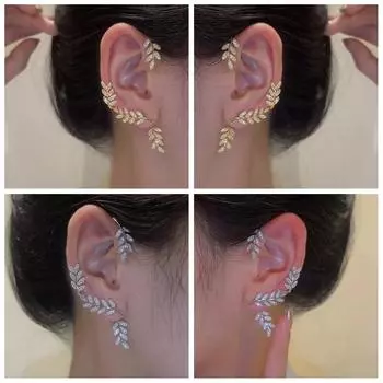Зажим для ушей-бабочка, модные серьги для девочек, элегантные серьги-клипсы, неперфорированные одинарные серьги 1