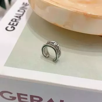 Зажим для ушей без зажима с отверстием для ушей, зеленые резные серьги с геометрической формой букв для женщин