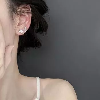 Зажим для ушей с жемчужной звездой