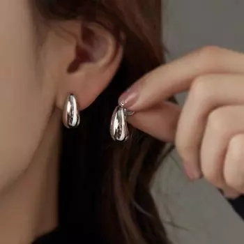 Зажим для ушей в виде противомоскитной спирали без пирсинга, металлические серьги, серьги с каплями воды, простые женские серьги