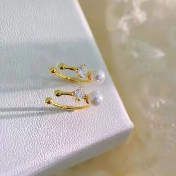 Зажим для ушной косточки для женщин без прокола ушей, темпераментный жемчужный зажим для ушей для нового стиля, модный зажим для ушей для нового стиля