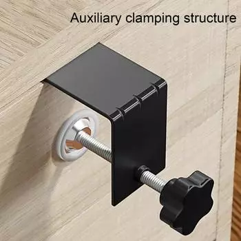 Зажим для установки ящика, стабильный зажим, ручка в форме цветка сливы, универсальный зажим для деревообрабатывающей доски, экономящий время для дома чёрный