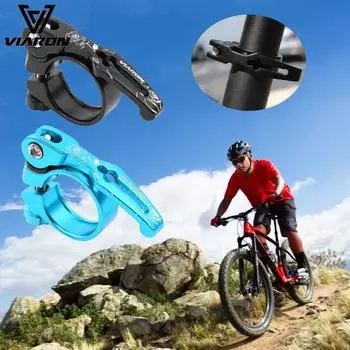 Зажим для велосипедного сиденья VIARON из сверхлегкого сплава, антиокислительные детали высокой твердости, детали для велосипеда, воротник подседельного штыря для шоссейного велосипеда 34.9mm красный