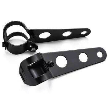 Зажим для вилки фары мотоцикла Daytona 30-39 мм, стальной кронштейн для фары, левый и правый, комплект, черный 68077