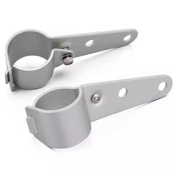 Зажим для вилки фары мотоцикла Daytona, алюминиевый кронштейн для фары, левый и правый, комплект 68080 37-43 мм серый