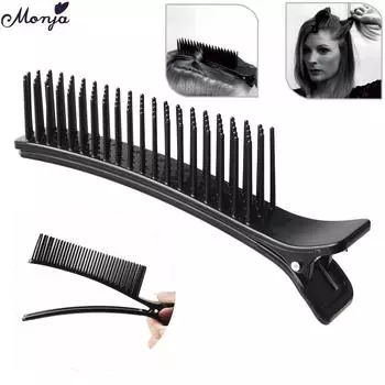 Зажим для волос 2 в 1, зажимы для расчески, парикмахерские стрижки, химическая завивка, окрашивание, парикмахерский салон, дом, сделай сам, раскраска, инструменты для укладки, аксессуары, черный цвет