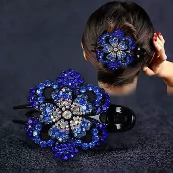 Зажим для волос, большой свадебный гребень для волос, женские зажимы с кристаллами, коготь со стразами 9.5x7 cm