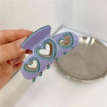 Зажим для волос «крабы» Темперамент Акула Зажим для волос Женские когти для волос Корейский держатель для хвоста Ацетатная заколка для волос розовый