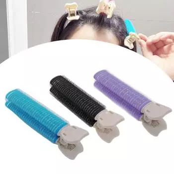 Зажим для волос пушистый, устойчивый, простой в использовании, многоразовый, износостойкий, широко применяемый женский косметический инструмент, не оставляющий следов, зажим для придания объема корням волос для девочки чёрный