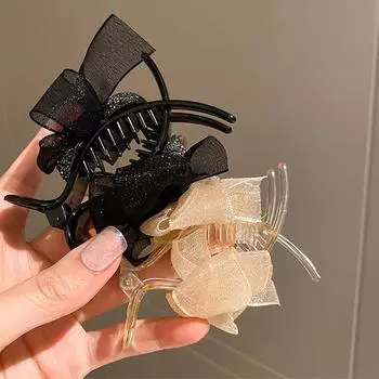 Зажим для волос с бантом для женщин, фрикаделька, фиксированные инструменты для укладки волос, шпилька, аксессуары для волос, зажим для хвоста