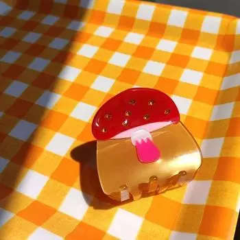 Зажим для волос с цветочным облаком, русалкой, женские заколки, заколки для волос с грибами и цирконием, ацетатные заколки для волос, заколка для волос