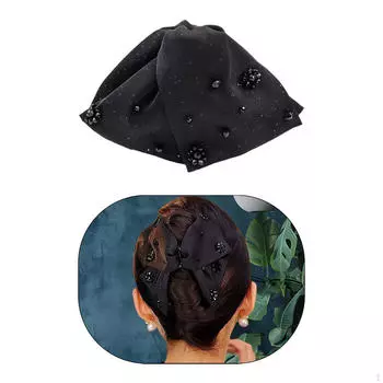 Зажим для волос с когтями для женщин, нескользящий держатель для хвоста, аксессуары Black Beads 11x2x7cm