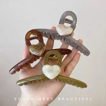 Зажим для волос Sweet Love Grip Clip, большой размер, заколка для волос в форме ложки, женская заколка в виде акулы, аксессуары для волос