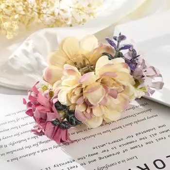 Зажим для волос в виде цветка Большой зажим для волос Заколка-банан для волос Зажим-краб Женские заколки для волос для женщины Корейские аксессуары JZ093