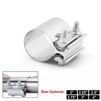 Зажим для выхлопных газов, зажимная лента из нержавеющей стали встык, различные размеры, герметичный выхлоп с полным зажимом 2 inches