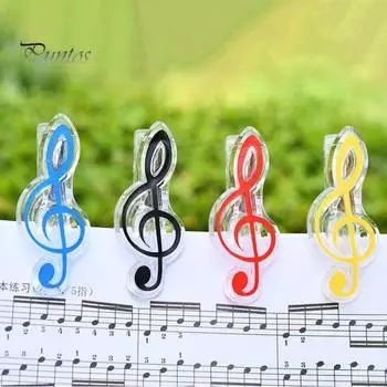 Зажим для заметок, форма музыкальной шкалы, многоразовая выдалбливаемая портативная скрепка для заметок, указательная закладка, книга, офис, школьные канцелярские принадлежности, зажим A чёрный