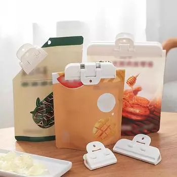 Зажим для запечатывания японских закусочных пакетов Зажим для запечатывания кухонных пищевых продуктов Влагонепроницаемый зажим Зажим для пищевых пакетов Молочный порошок Чай Уплотнитель