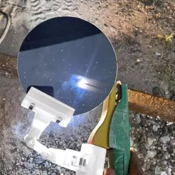 Зажим для затемняющей панели для сварки Регулируемое автоматическое затемнение Электрическая пайка Защитная маска Очки Сварочный шлем Альтернативный защитный чехол для дуговой сварки жёлтый